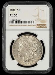 1892 $1 NGC AU-50