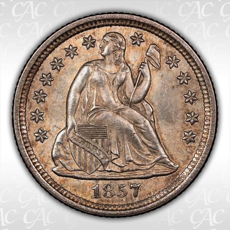 1857-O 10C CACG MS 64  