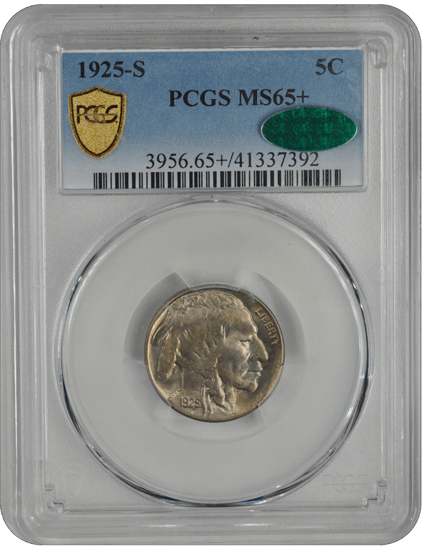 1925-S Buffalo PCGS CAC MS 65+