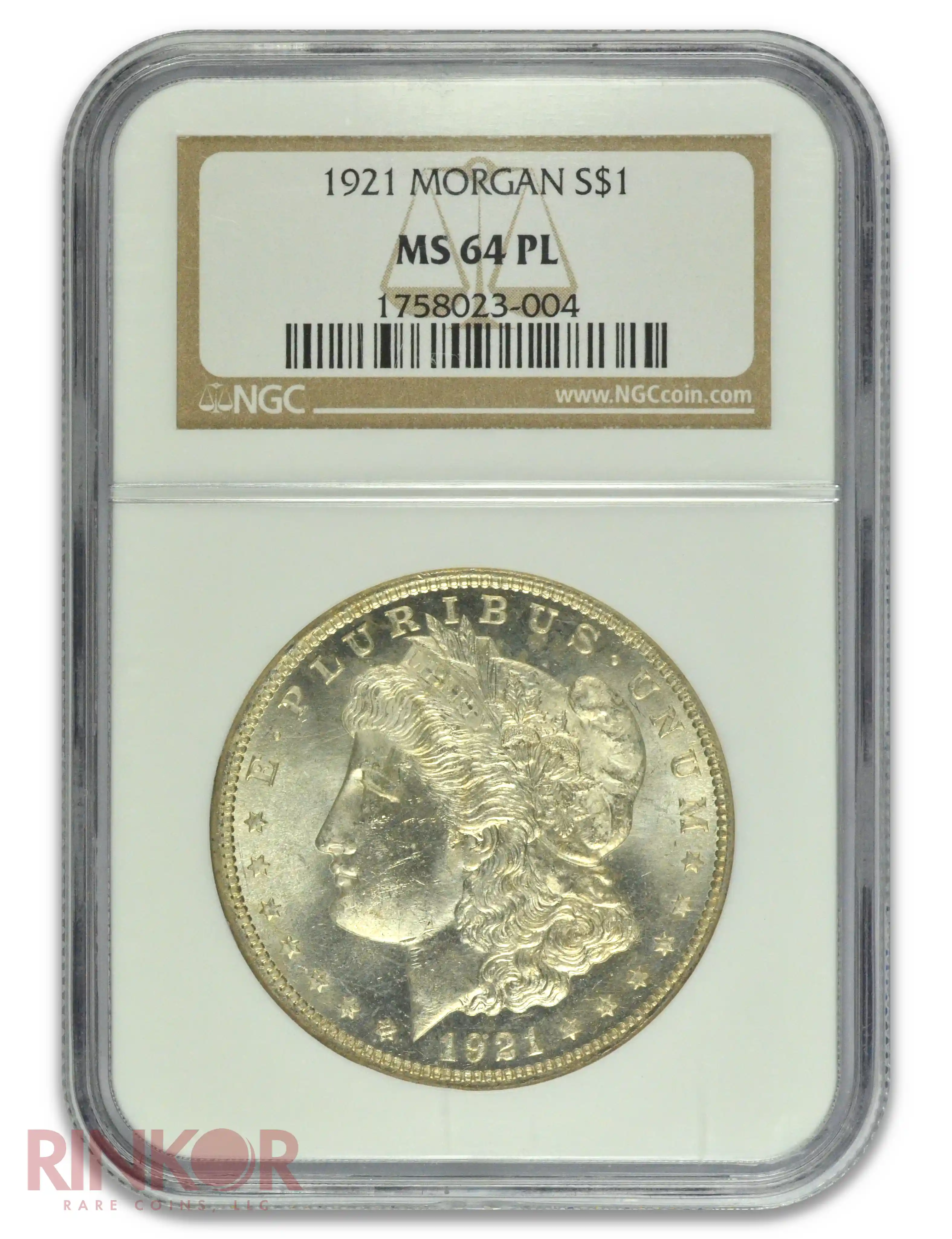 1921 $1 NGC MS 64 PL