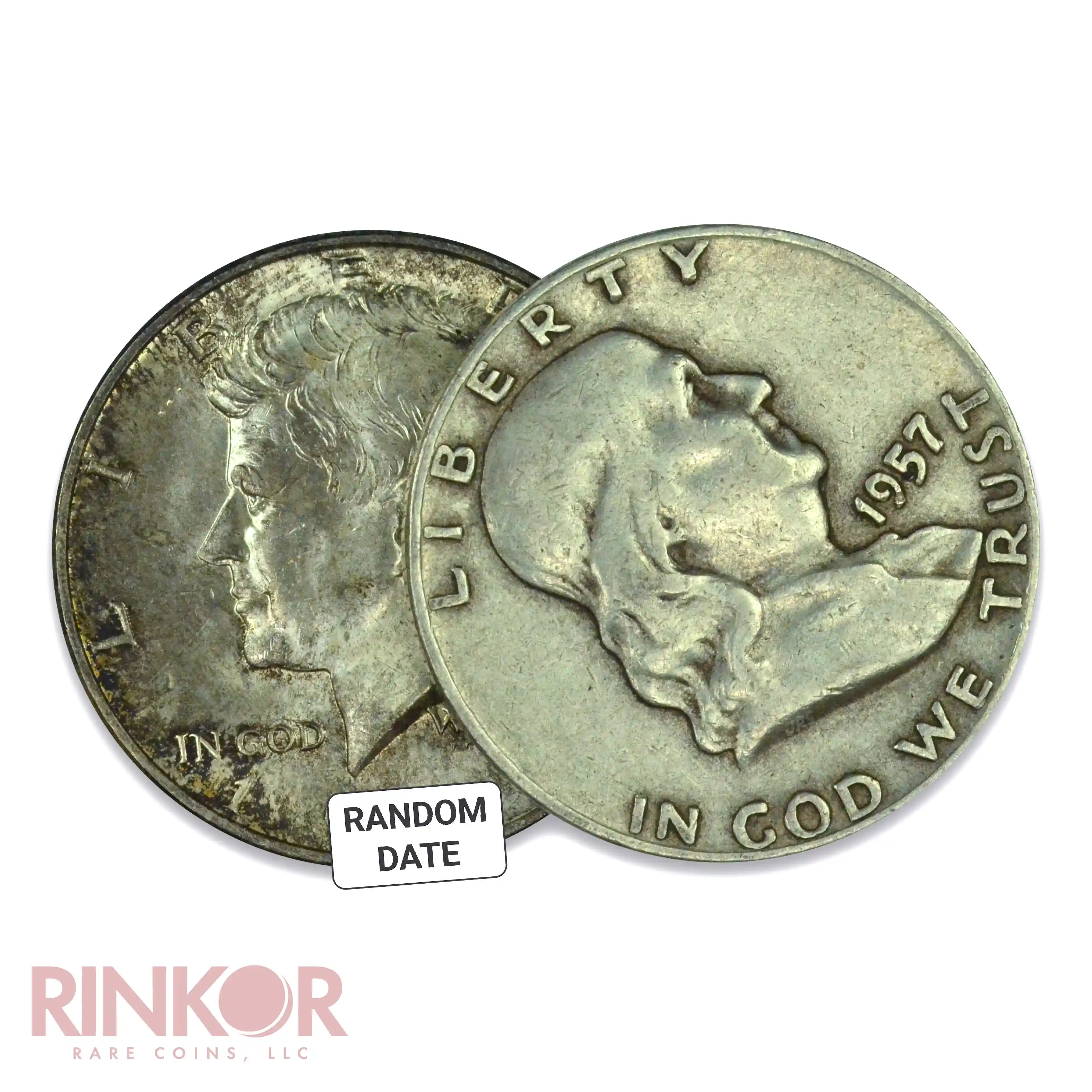 $1 Face Value of 90% US Silver Half Dollars Circulated Condition