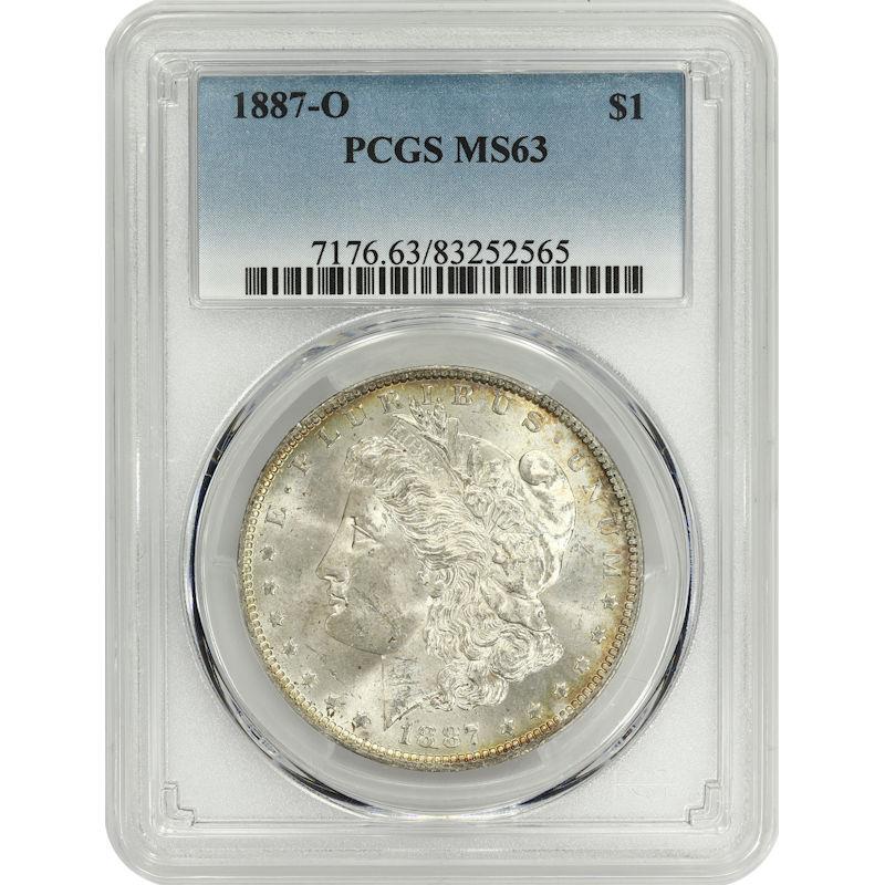1887-O Morgan Dollar $1 PCGS MS63 