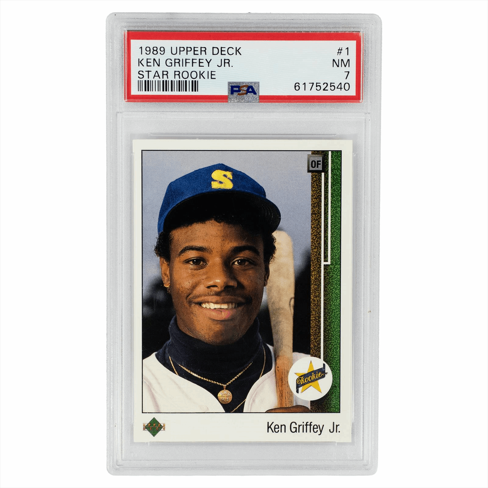 1989 Upper Deck Ken Griffey Jr Rookie #1 PSA NM 7