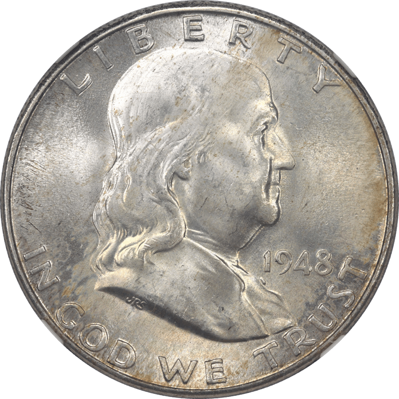 1948-D Franklin Half Dollar 50c NGC MS 65 FBL