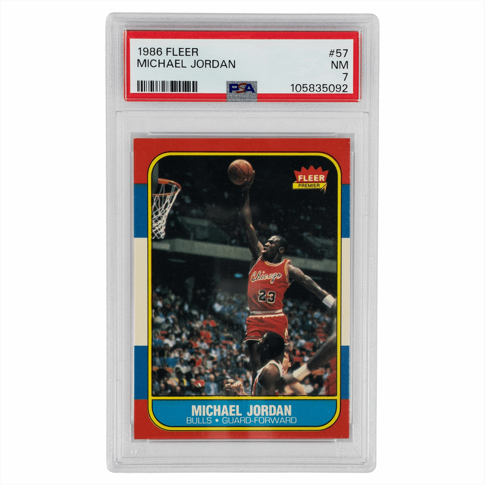 1986 Fleer Michael Jordan #57 PSA NM 7
