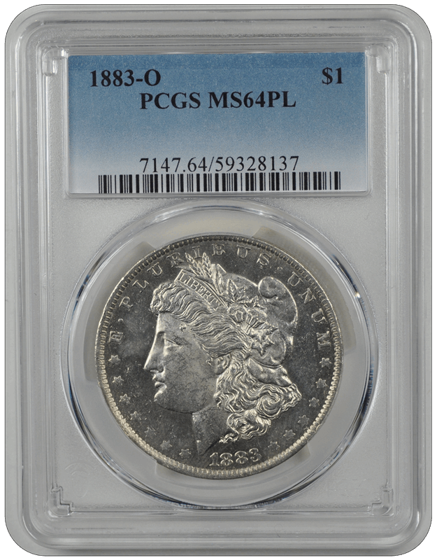 1883-O Morgan PCGS PL 64