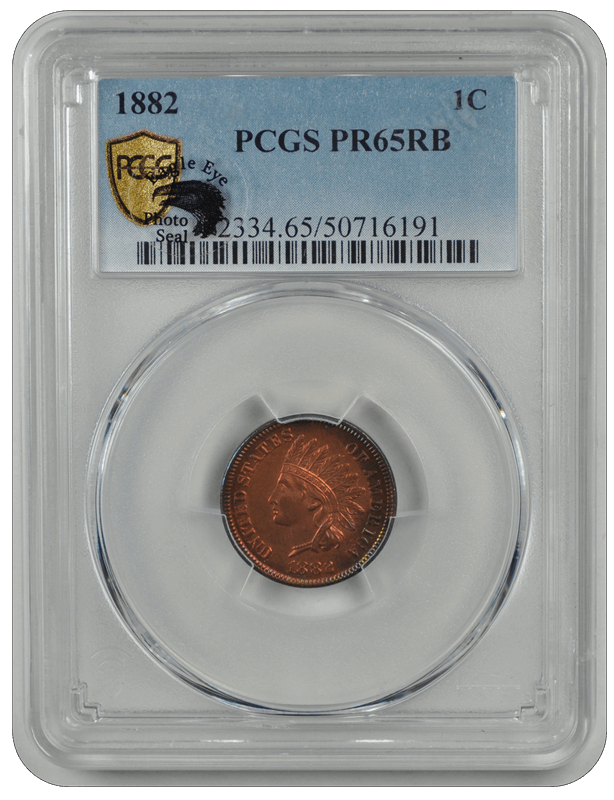 1882 Indian Head PCGS RB 65