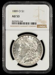 1889 O $1 NGC  AU53