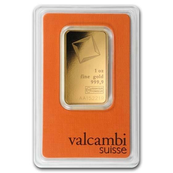 1oz Valcambi Gold Bar (Carded)
