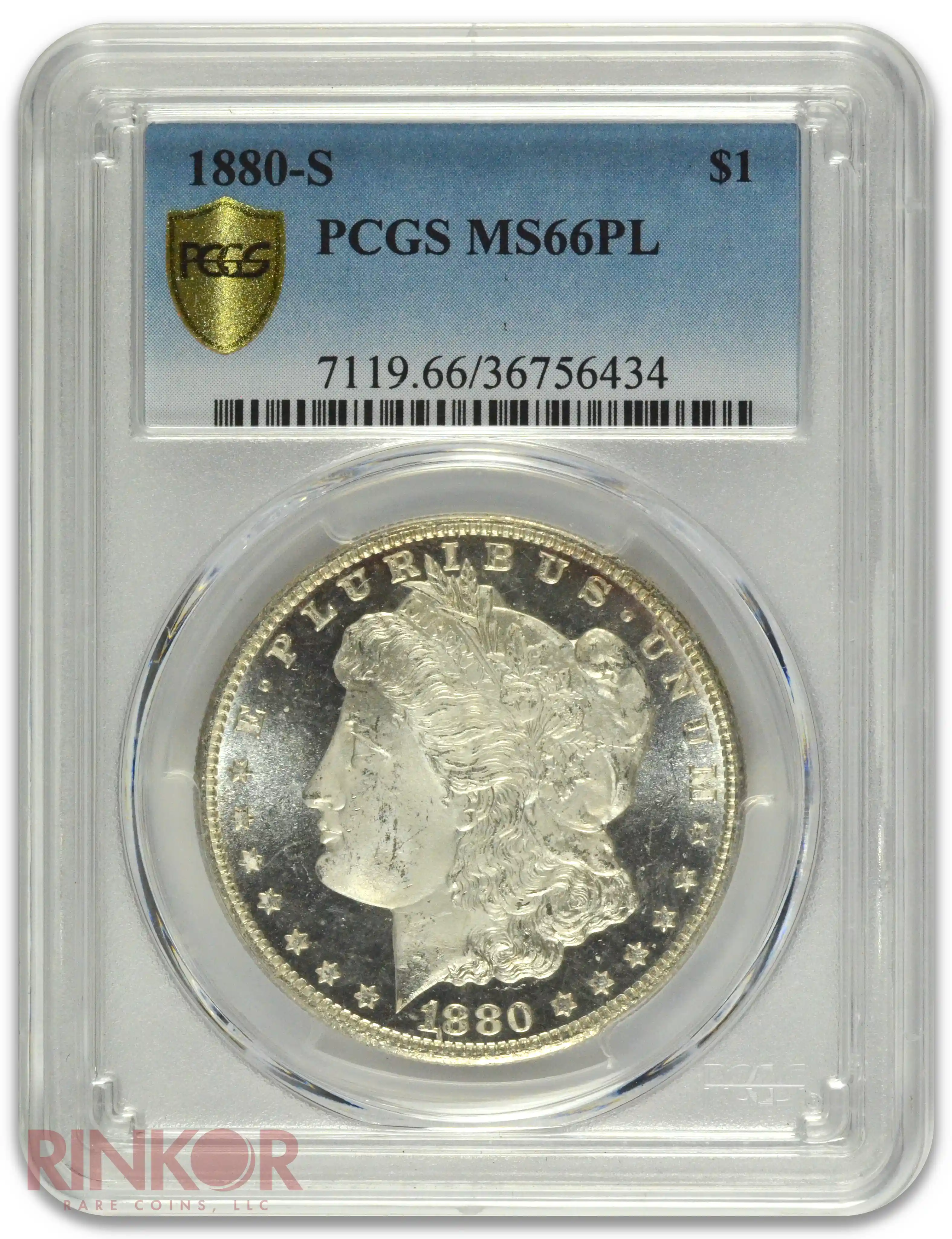 1880-S $1 PCGS MS 66 PL