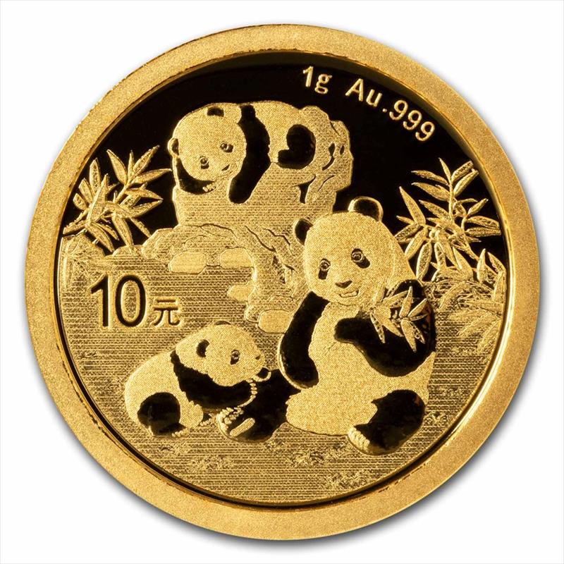 2025 10 Yaun 1 Gram Chinese Gold Panda, BU 