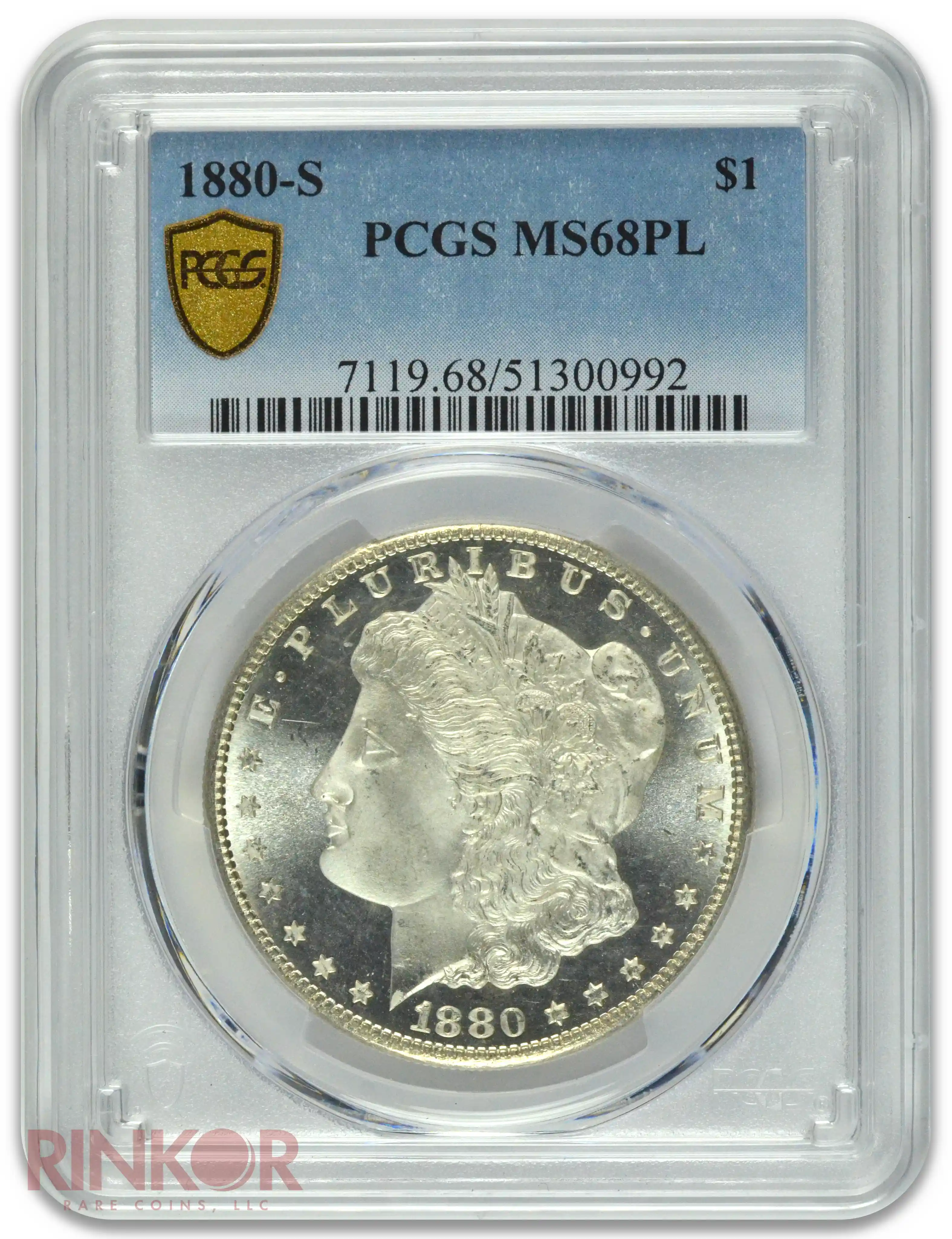 1880-S $1 PCGS MS 68 PL