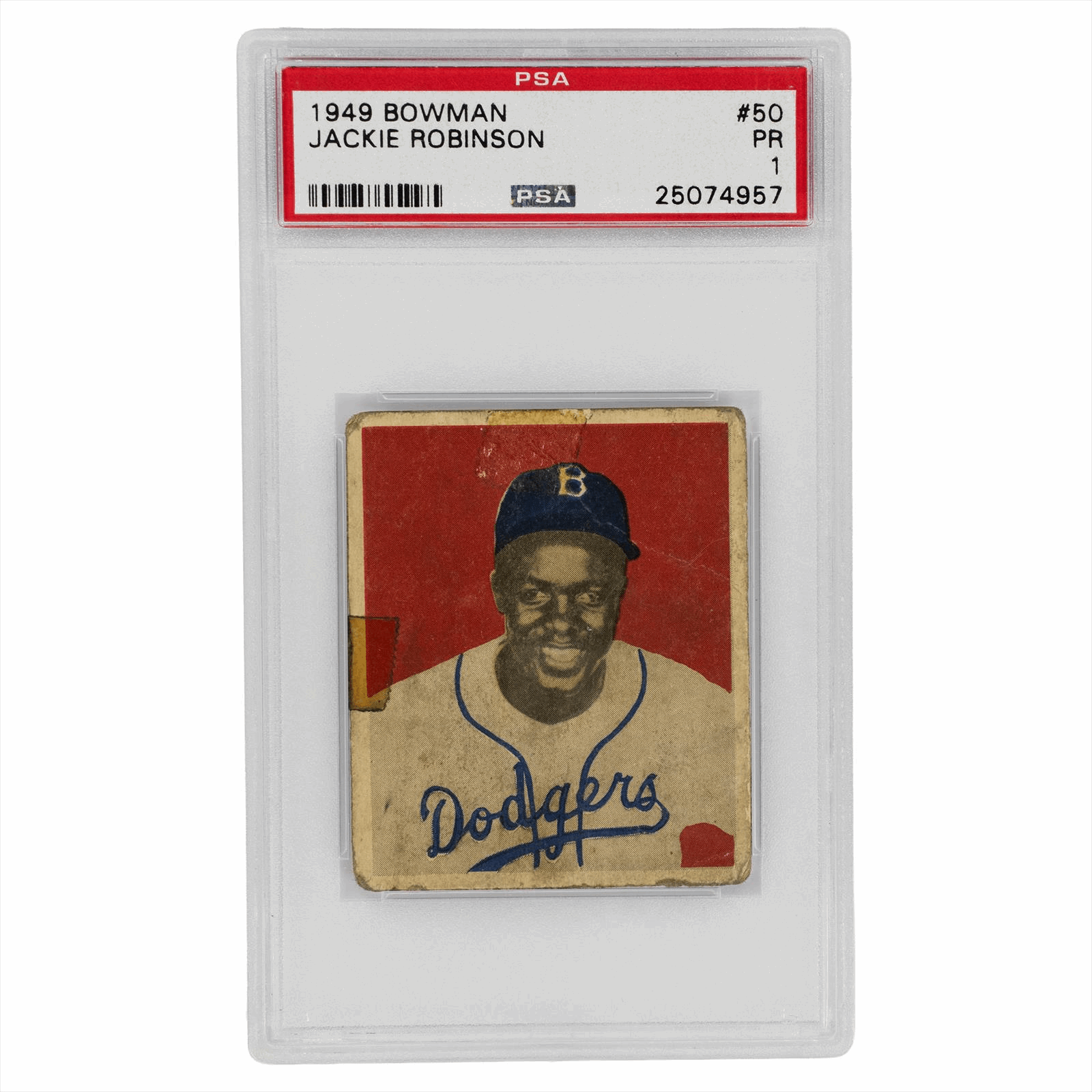 1949 Bowman Jackie Robinson #50 PSA PR 1 Cert #25074957