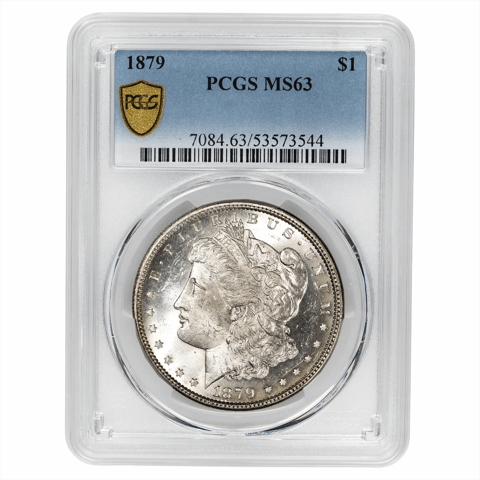 1879 Morgan Silver Dollar $1 PCGS MS 63
