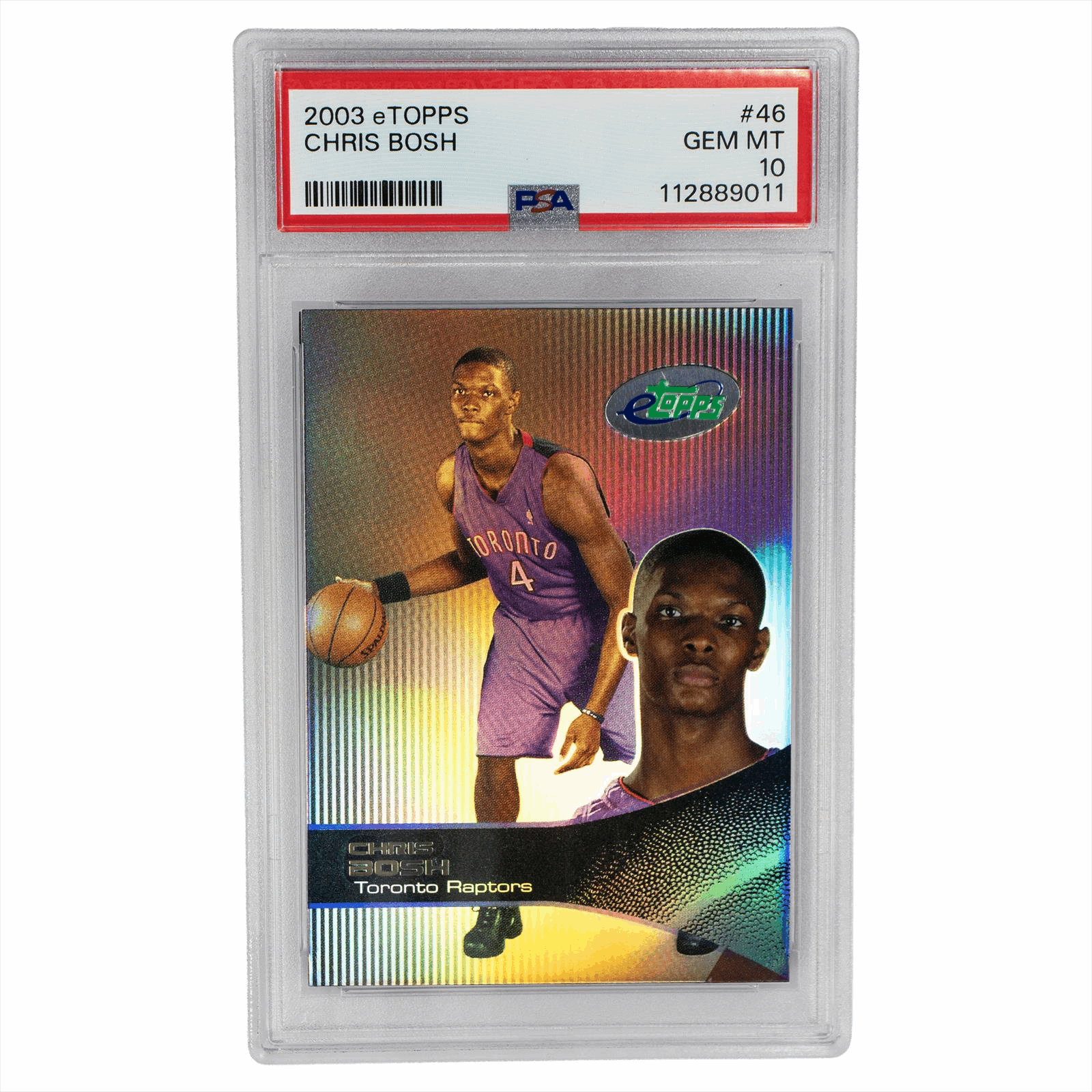 2003 eTOPPS Chris Bosh #46 PSA GEM MT 10 Cert #112889011