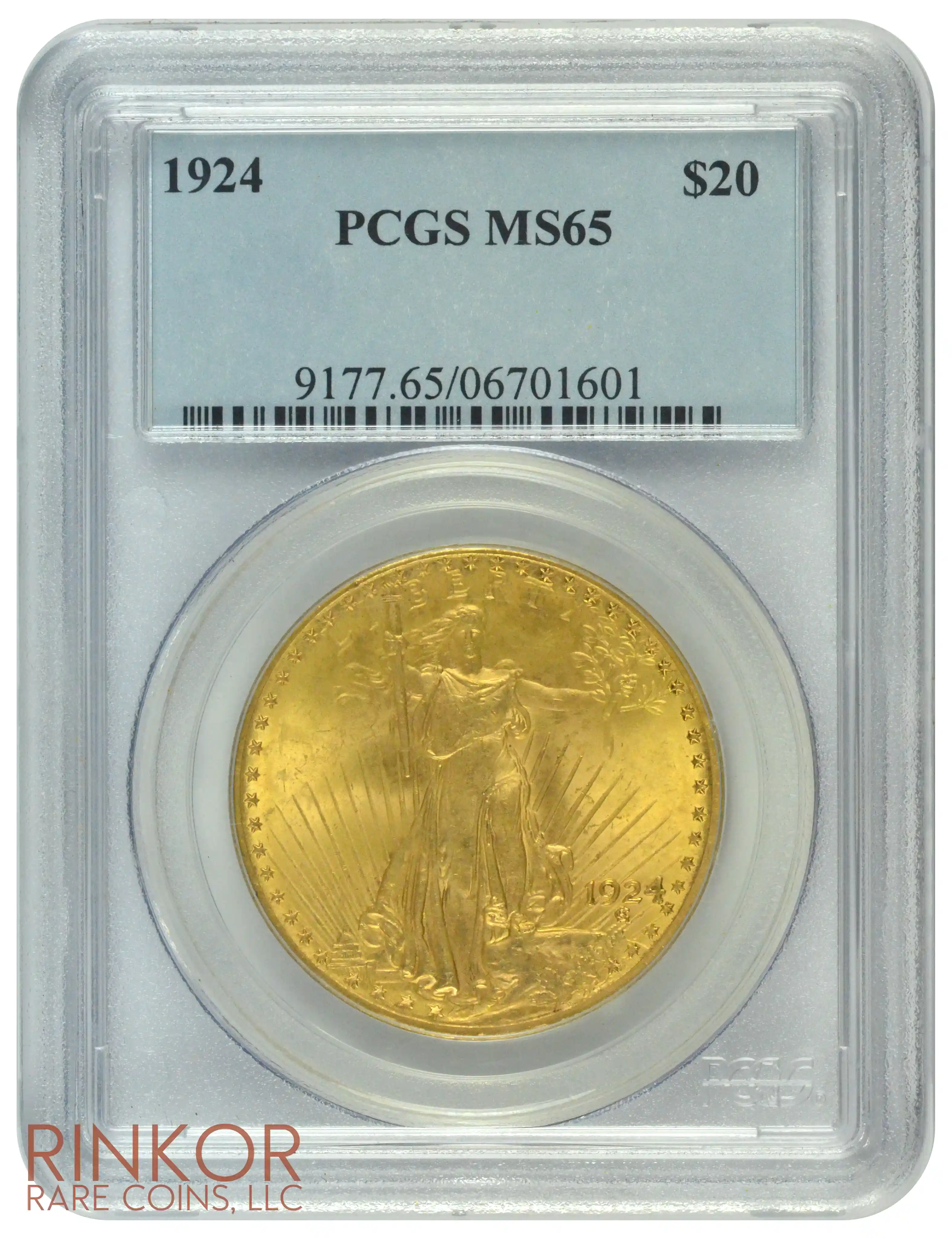 1924 St. Gaudens $20 PCGS MS 65