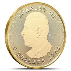 2025 $5 1/10oz. Canadian Gold Maple Leaf, BU 