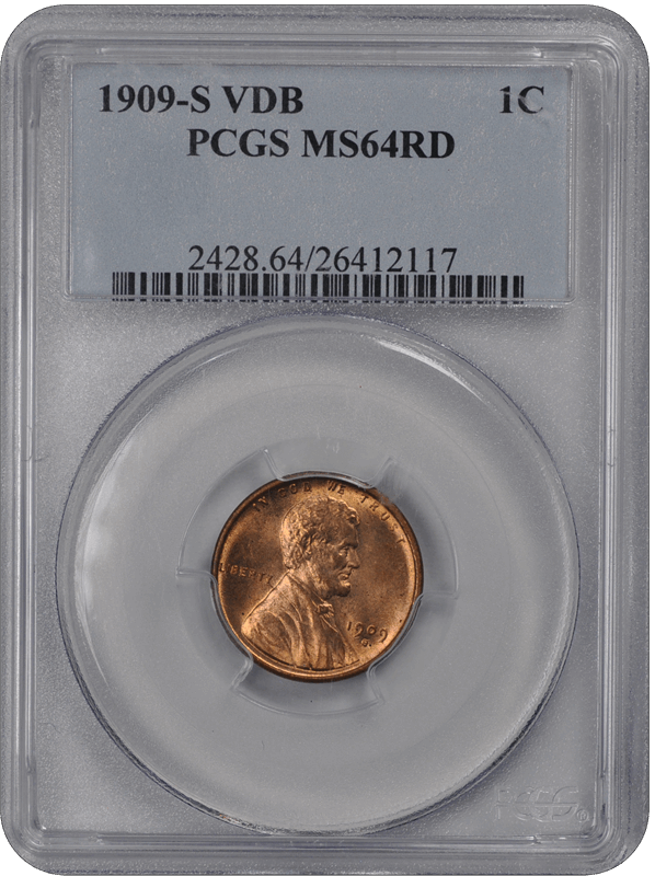 1909-S VDB Lincoln PCGS RD 64