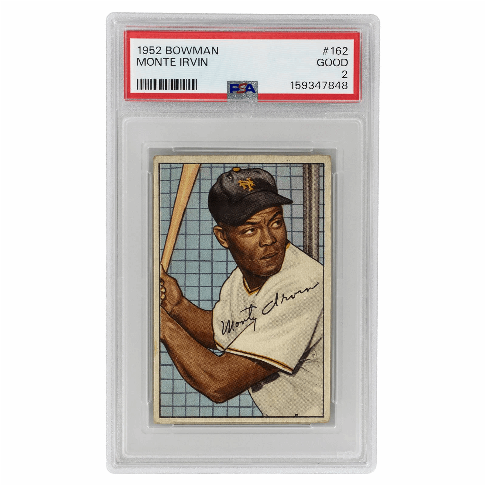 1952 Bowman Monte Irvin #162 PSA GOOD 2