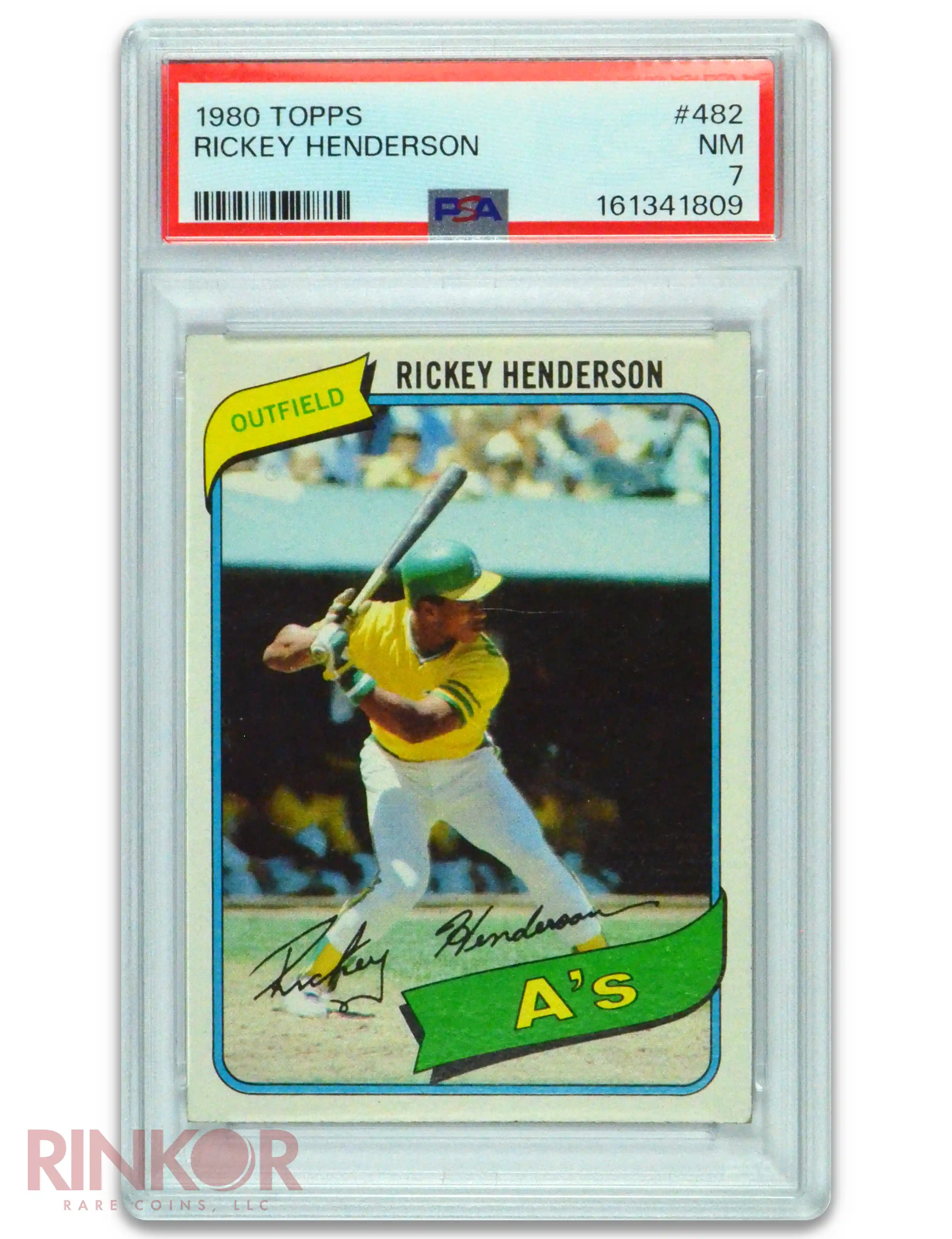 1980 Topps Rickey Henderson #482 PSA NM 7