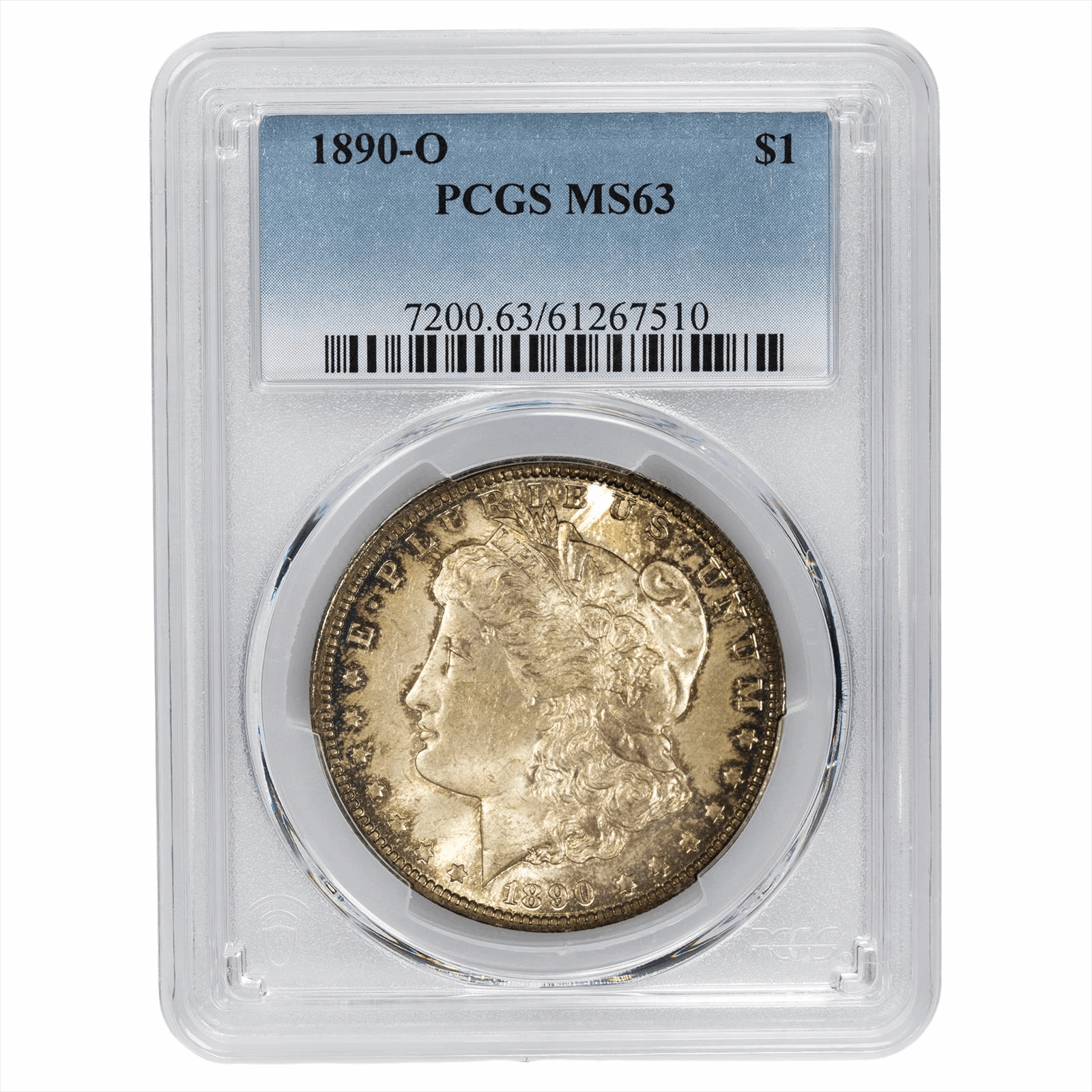 1890-O Morgan Silver Dollar $1 PCGS MS 63
