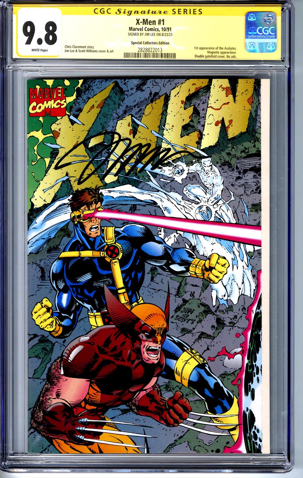 X-Men #1 Marvel Comics 10/91 Signed by Jim Lee CGC Signature Series 9.8