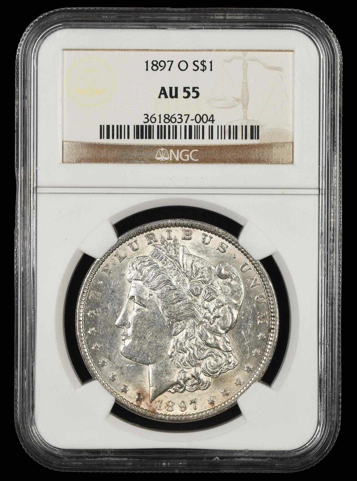 1897 O $1 NGC AU-55