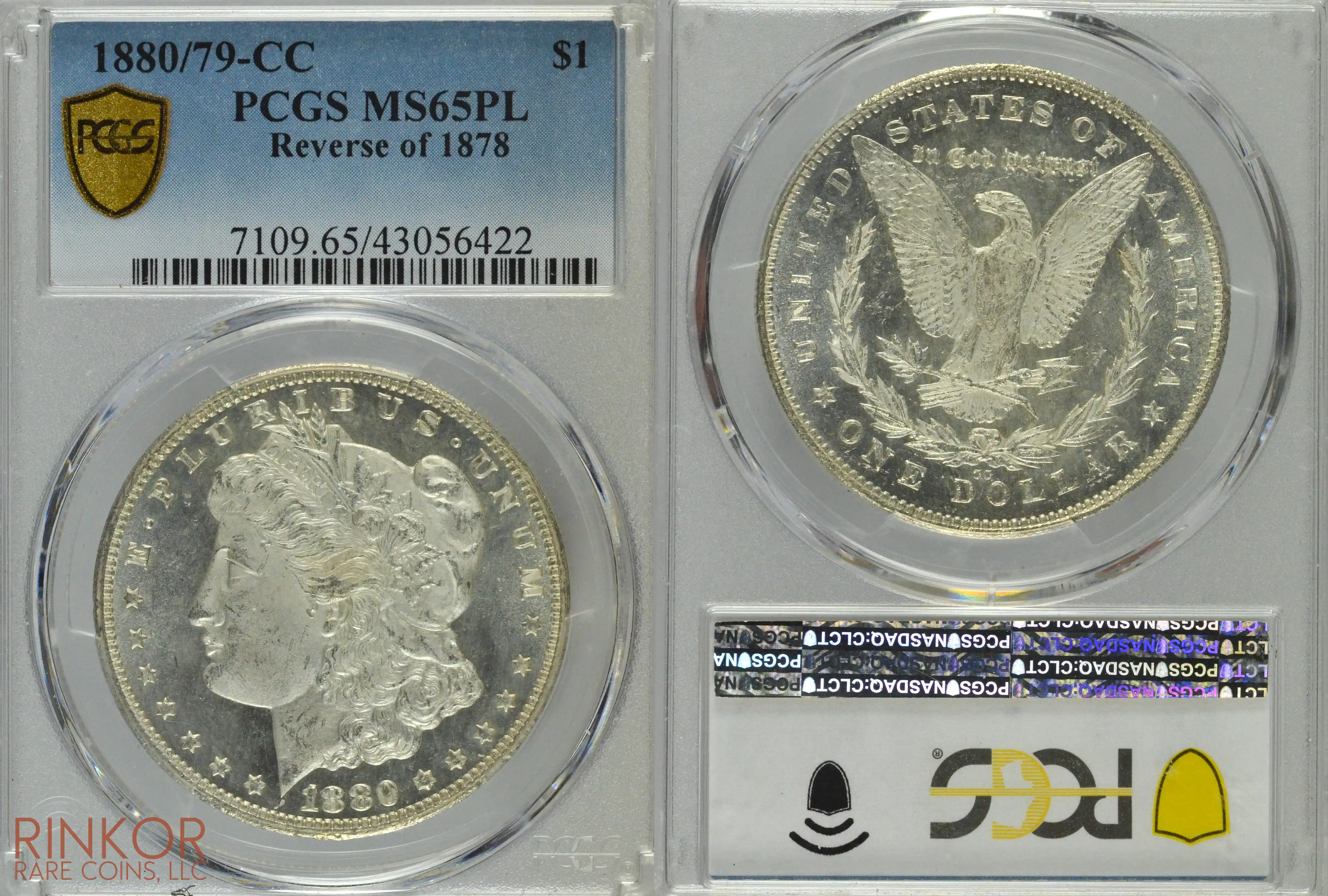 1880/79-CC $1 Reverse of 1878 PCGS MS 65 PL