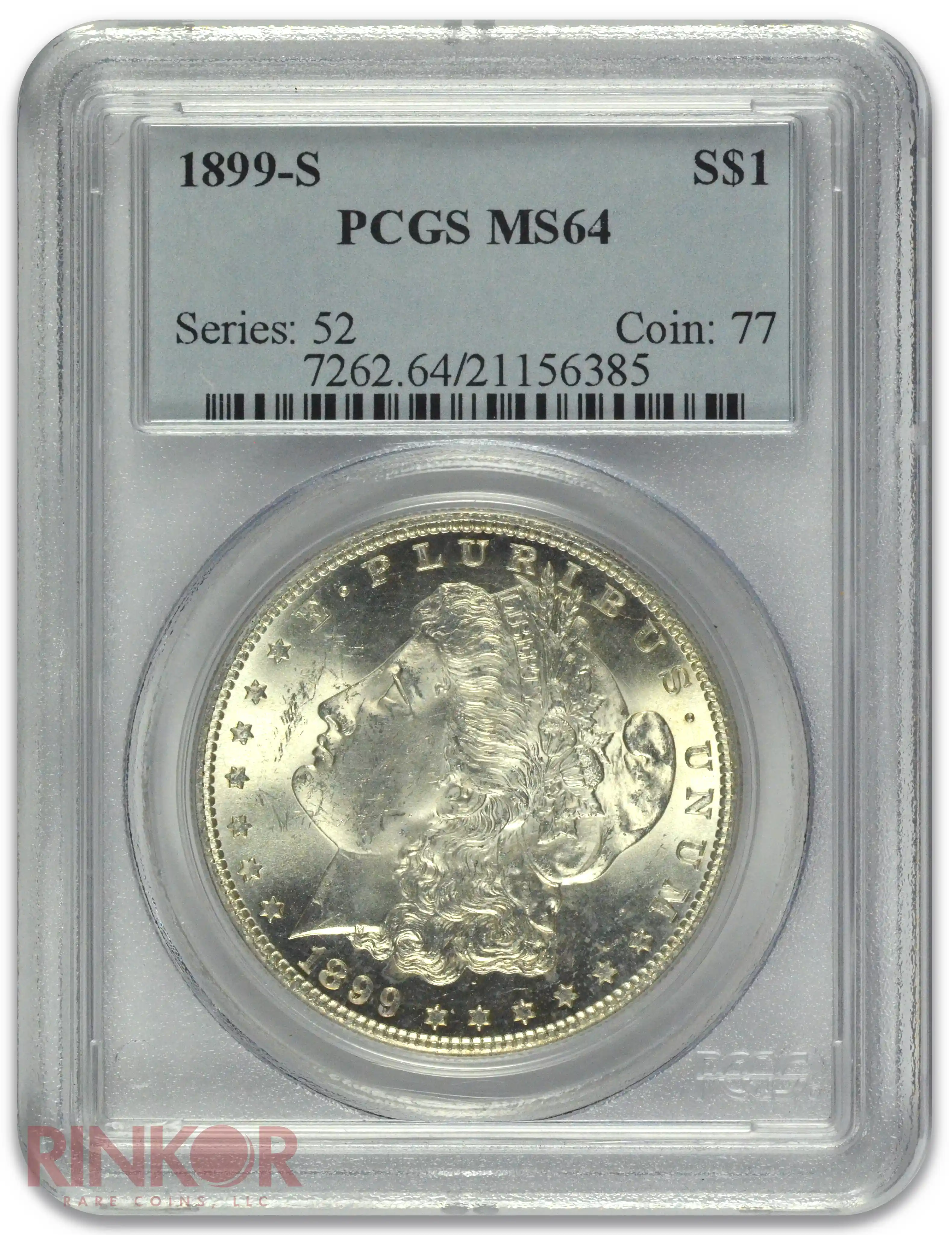 1899-S $1 Morgan Dollar PCGS MS 64 