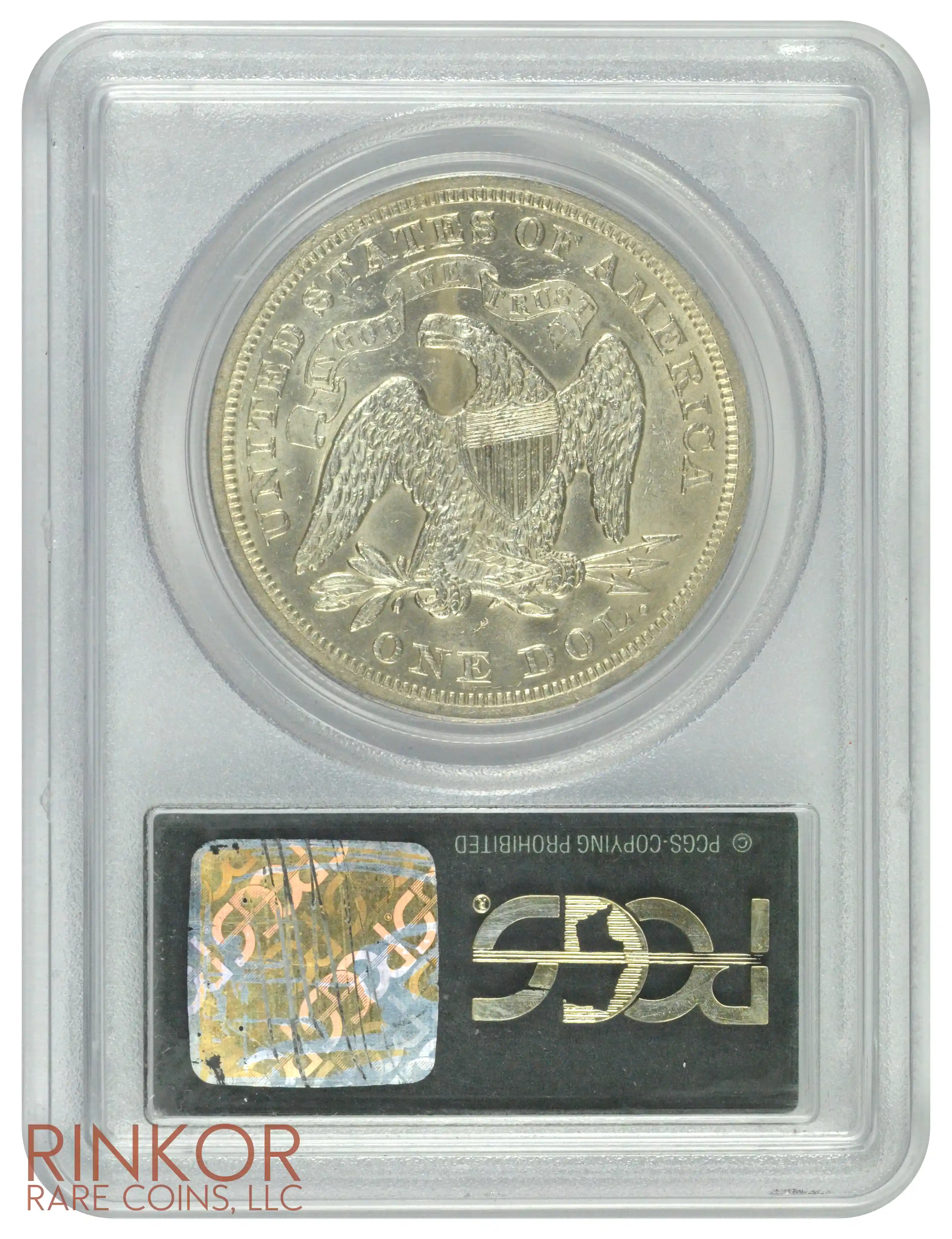 1873 $1 Seated PCGS MS 60