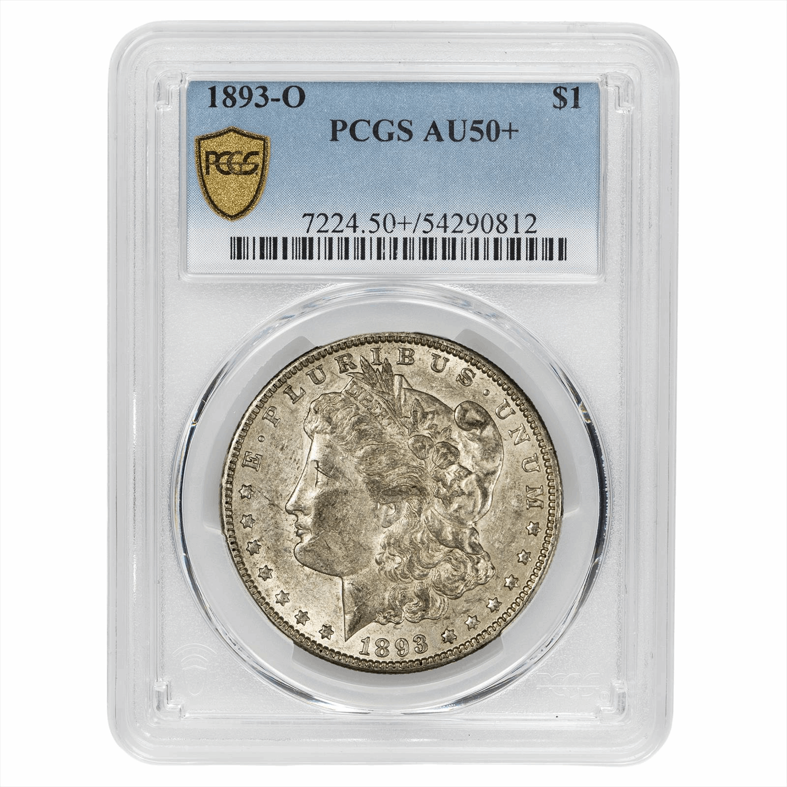 1893-O Morgan Silver Dollar $1 PCGS AU 50+