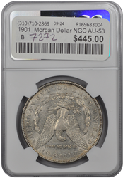 1901  Morgan Dollar NGC AU-53