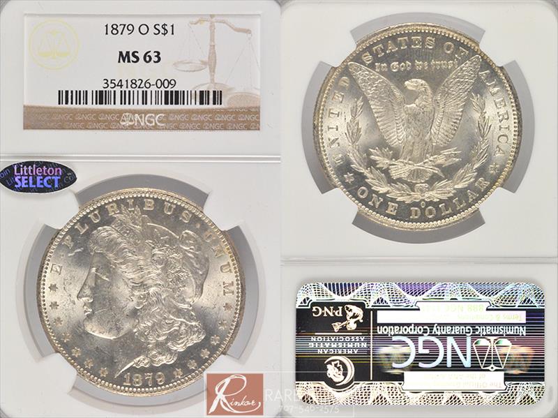 1879-O $1 NGC MS 63