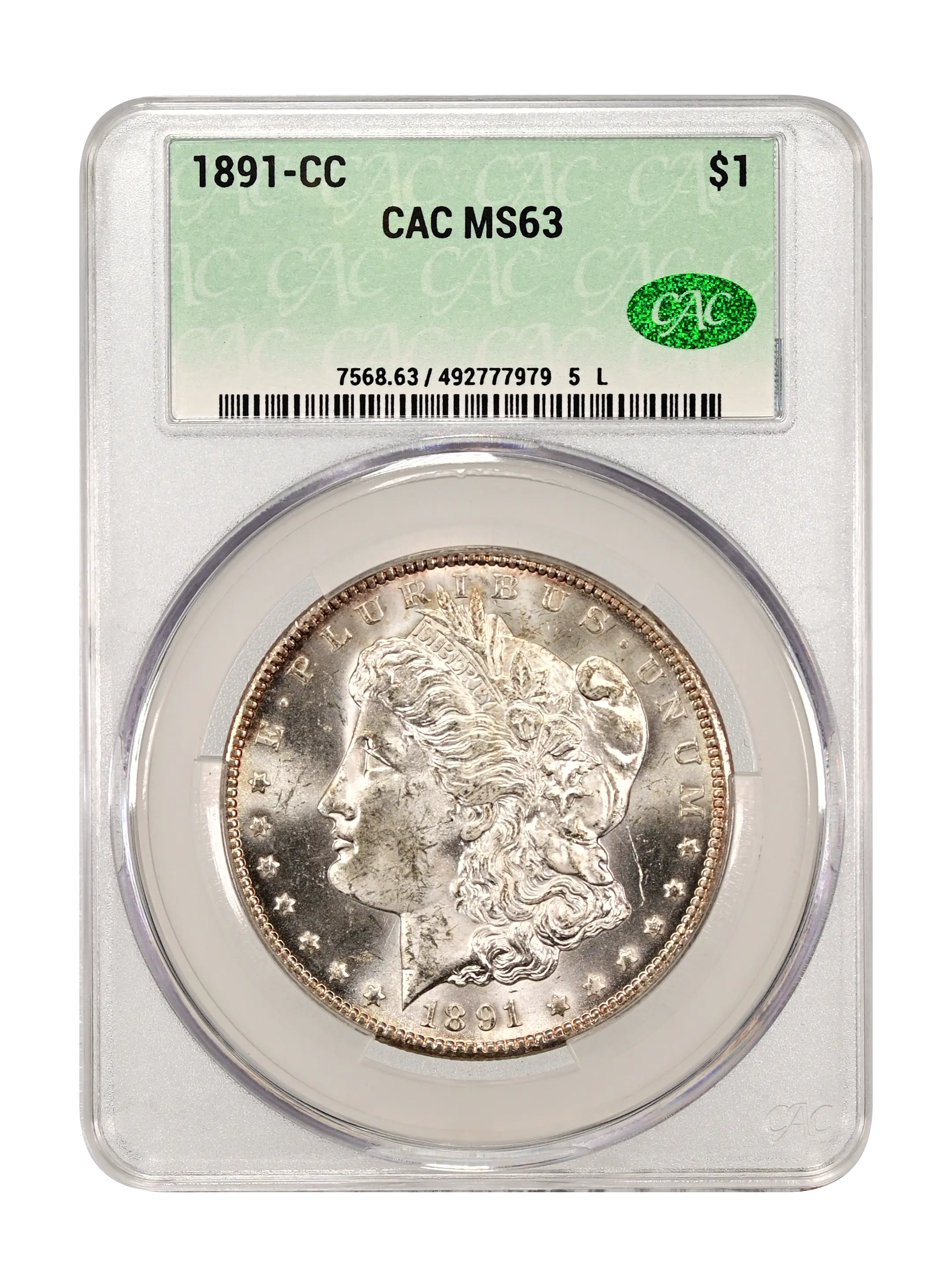 1891-CC $1 CACG MS 63