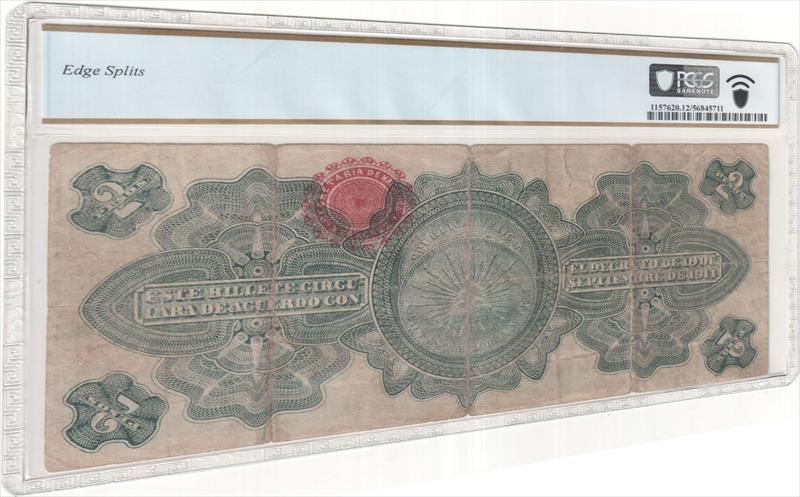 1915 2 Pesos Mexico-Revolutionary Veracruz Pick # S1102c M3970a F 12