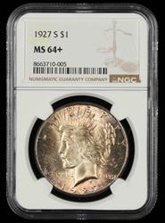 1927 S $1 NGC MS 64+