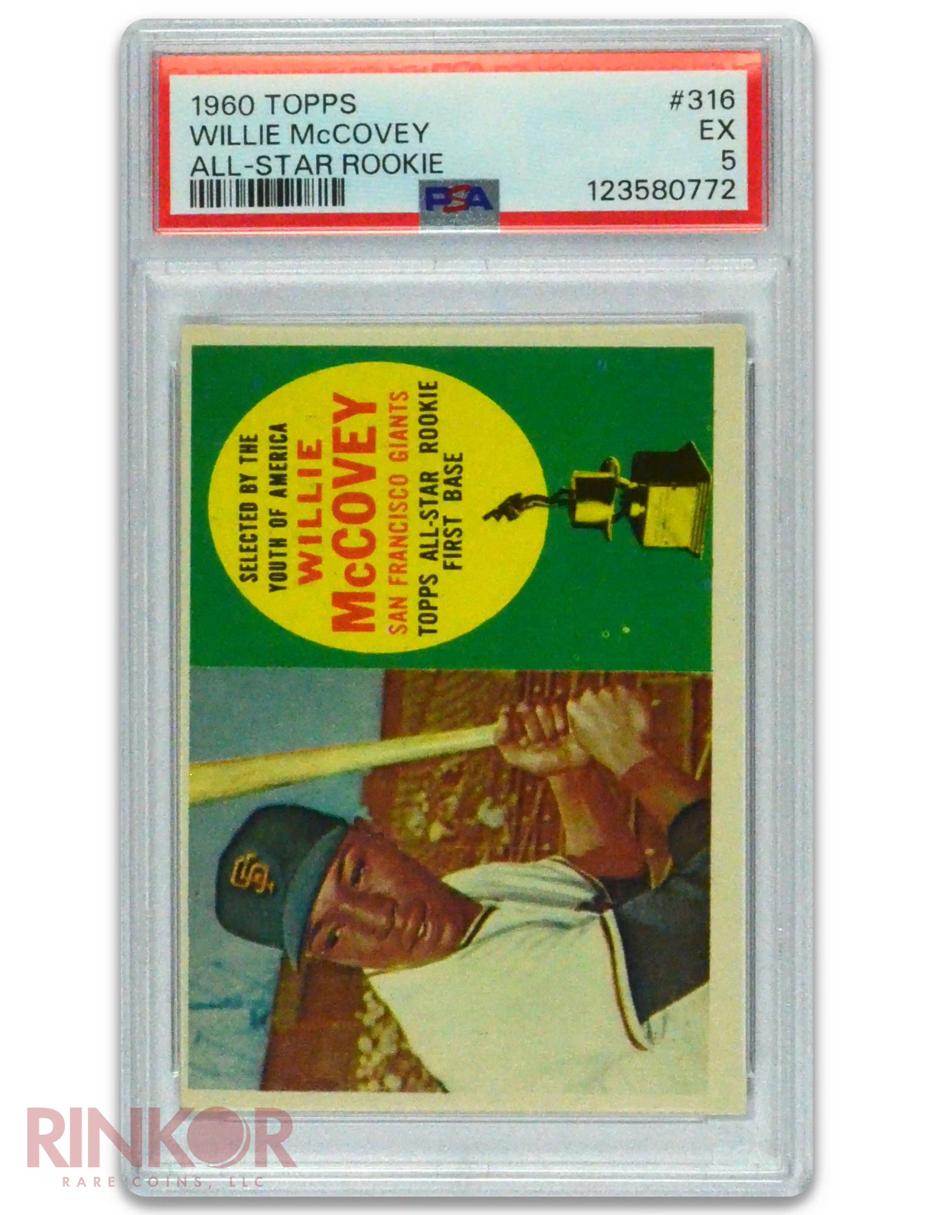 1960 Topps Willie McCovey All-Star Rookie #316 PSA EX 5