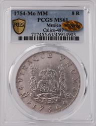 1754 MO MM Mexico 8 Real PCGS MS61 WINGS 