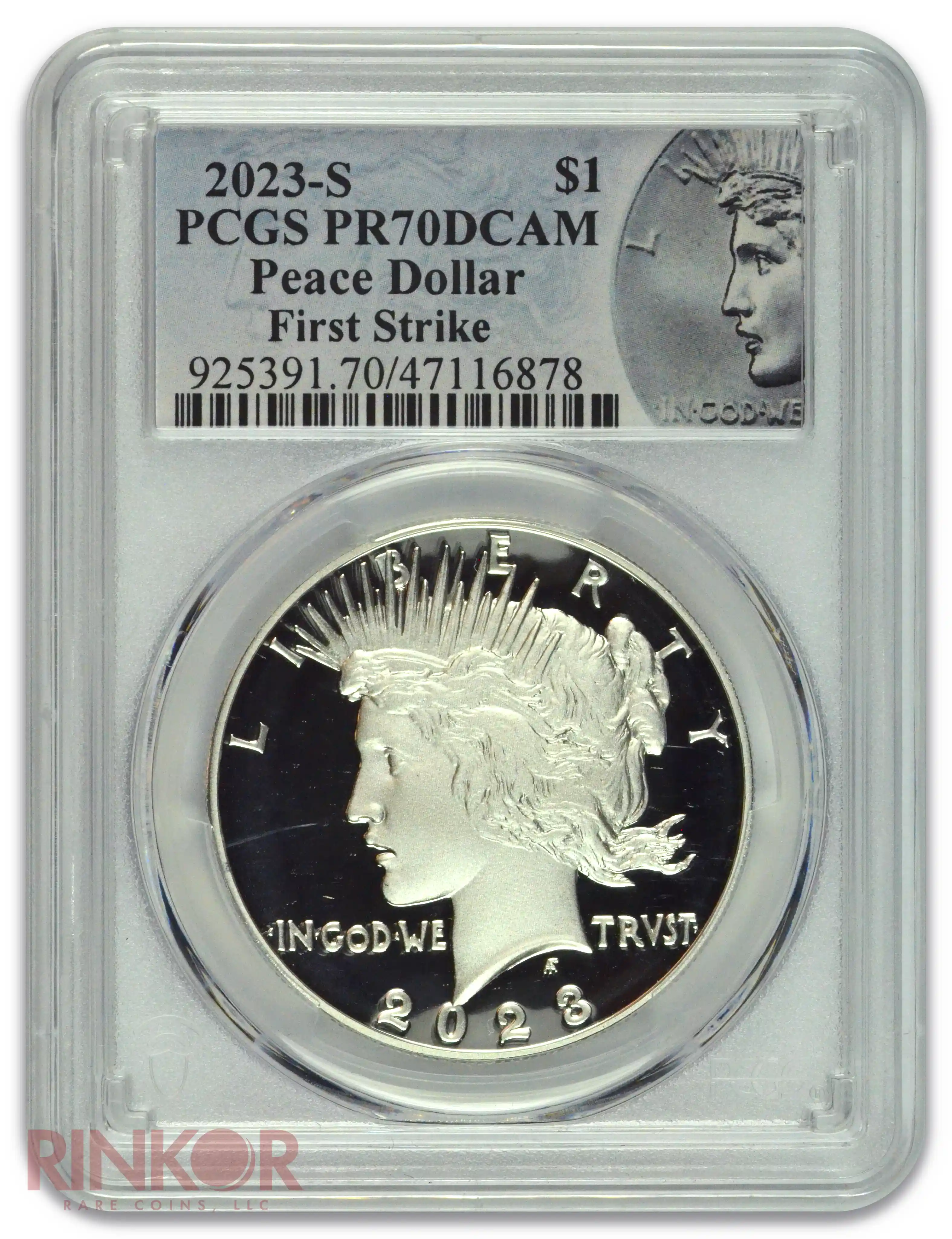 2023-S $1 Peace Dollar First Strike PCGS PR 70