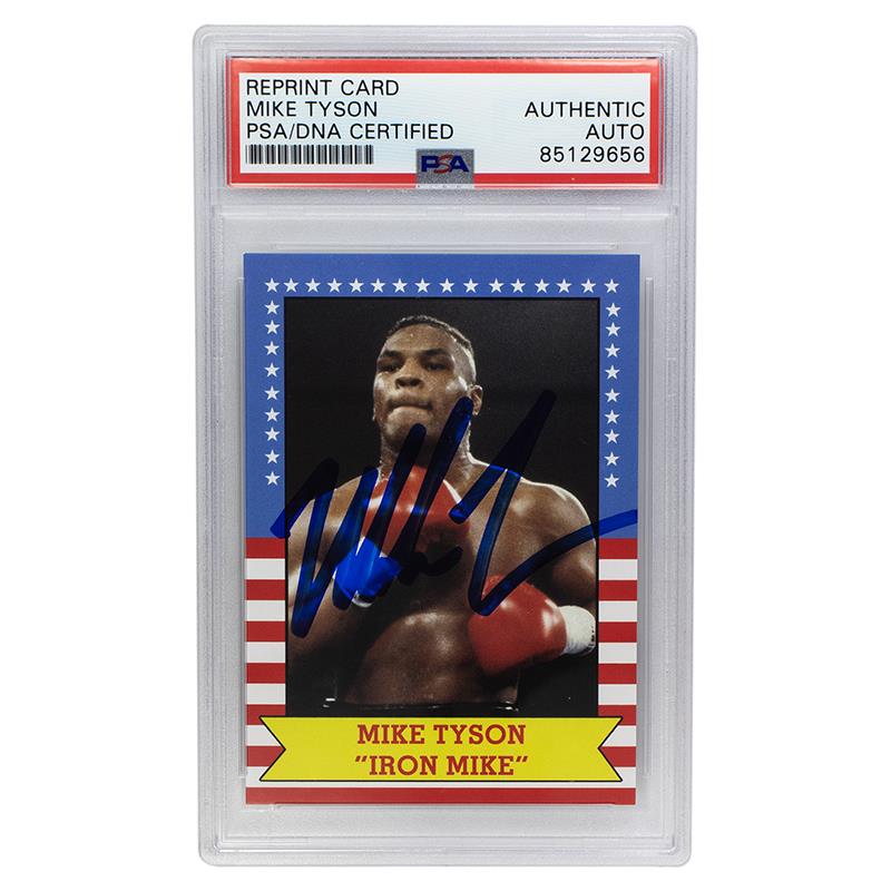 Reprint Card Mike Tyson PSA/DNA Certified Authentic Auto Cert #85129656