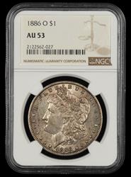 1886 O $1 NGC AU-53
