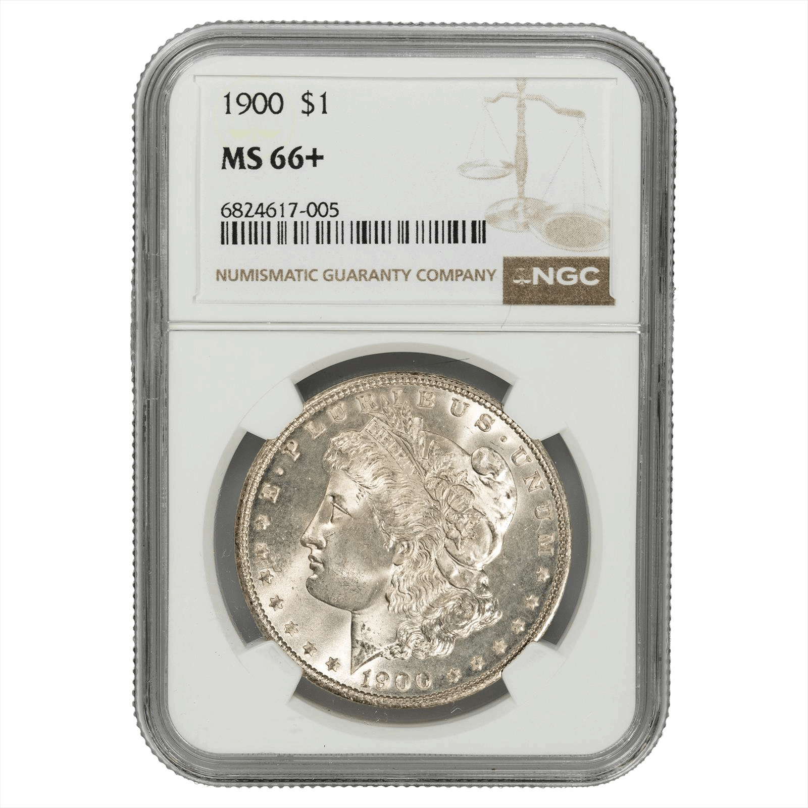 1900 Morgan Silver Dollar $1 NGC MS 66+