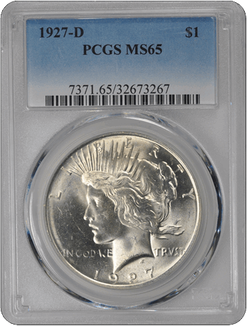 1927-D Peace PCGS MS 65