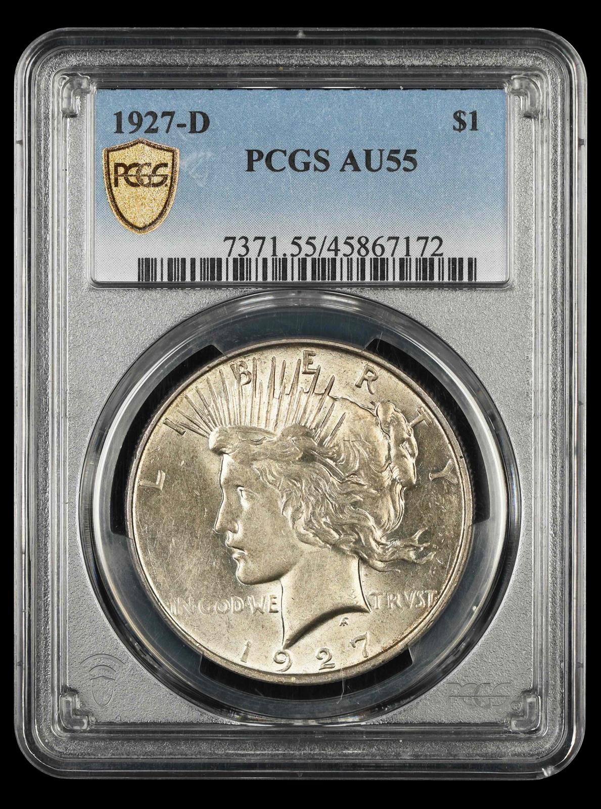 1927-D $1 PCGS AU-55