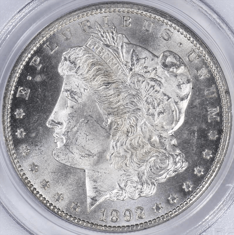 1892-CC $1 PCGS MS 63 CAC OGH