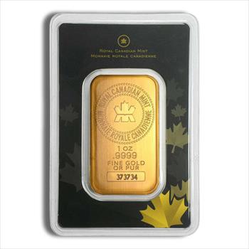 1 oz Gold Bar - Royal Canadian Mint - RCM (Carded) 