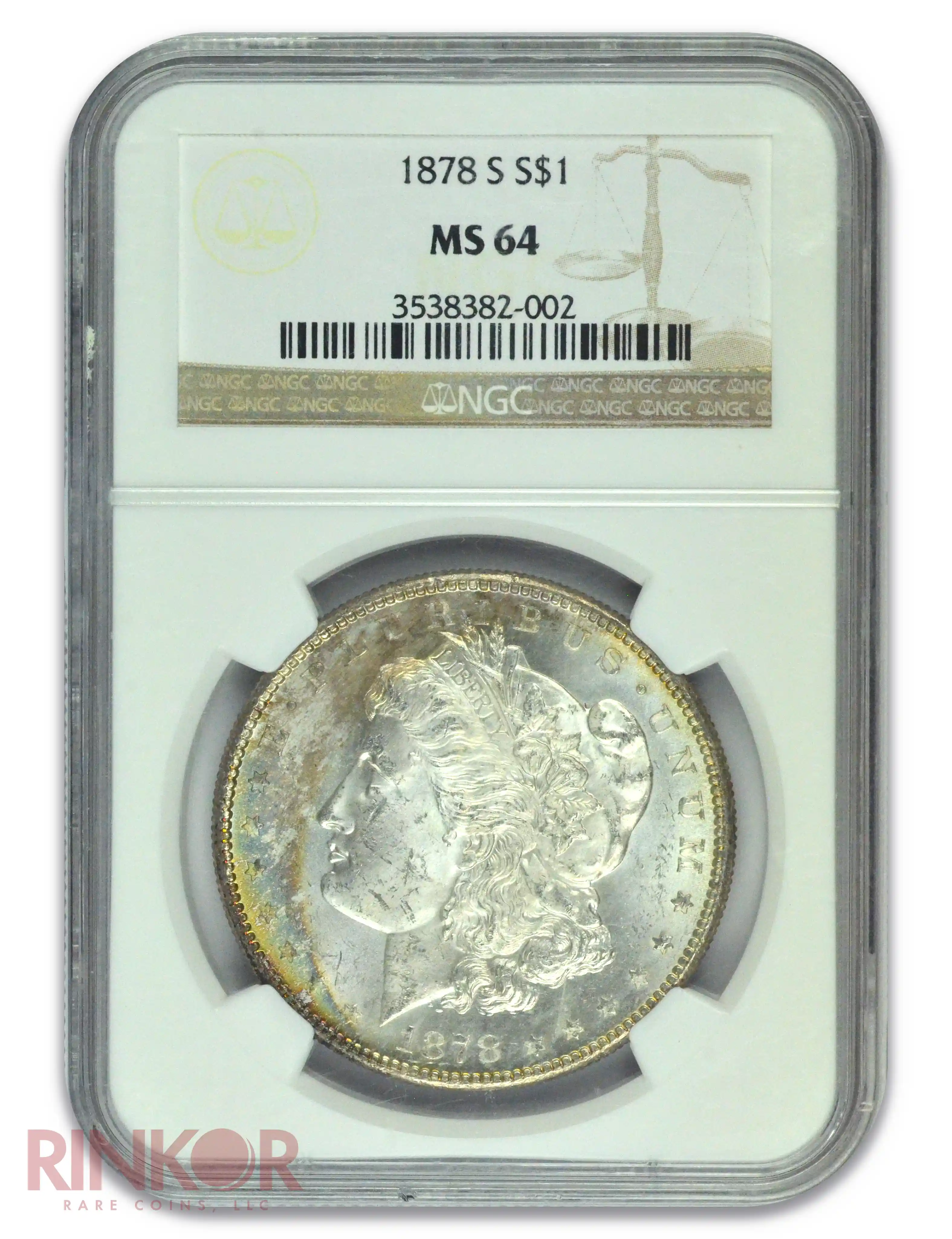 1878-S $1 Morgan Dollar NGC MS 64
