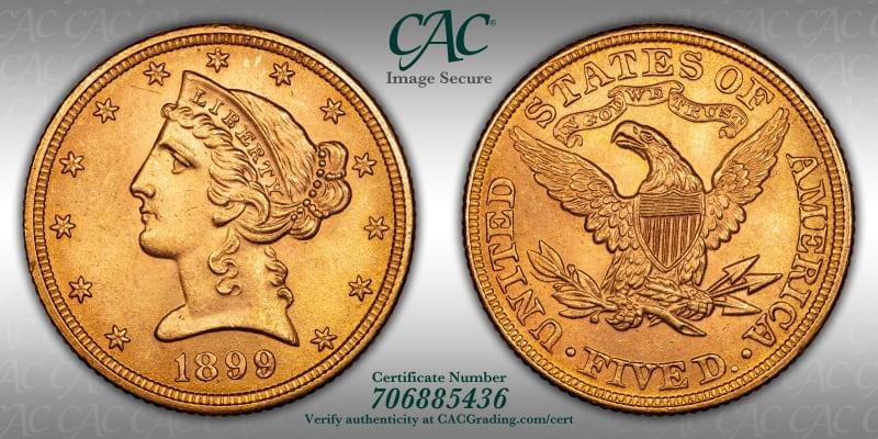 1899 Liberty Head CACG MS64