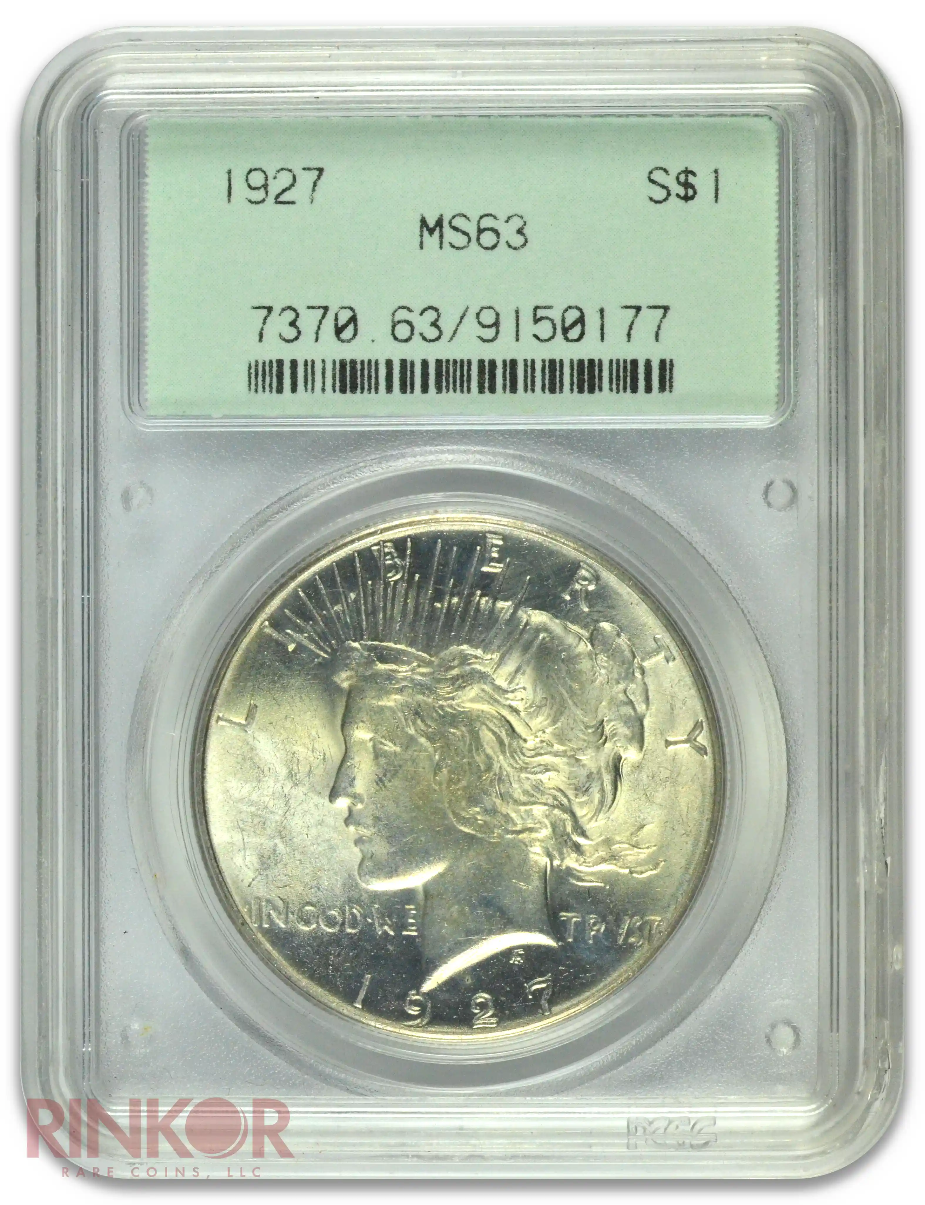 1927 $1 PCGS MS 63