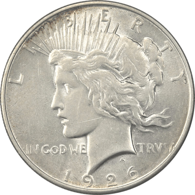 1926-D Peace Silver Dollar $1,  Almost Uncirculated